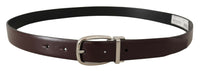 Thumbnail for Elegant Leather Belt with Silver Metal Buckle