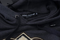 Thumbnail for Gray Logo Cotton Hooded Sweatshirt Sweater