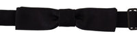 Thumbnail for Elegant Black Silk Bow Tie