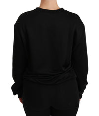 Thumbnail for Elegant Black Cotton Crew Neck Pullover Sweater