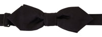 Thumbnail for Elegant Black Silk Bow Tie