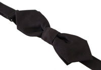 Thumbnail for Elegant Black Silk Bow Tie