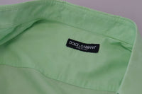 Thumbnail for Mint Green Slim Fit Casual Button-Down Shirt