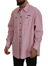 Thumbnail for Elegant Pink Casual Cotton Shirt