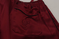 Thumbnail for Silk Lounge Pants in Bordeaux