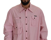 Thumbnail for Elegant Pink Casual Cotton Shirt