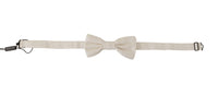 Thumbnail for Elegant Silk Bow Tie in Off White