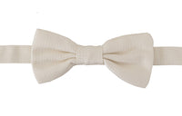 Thumbnail for Elegant Silk Bow Tie in Off White