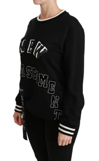 Thumbnail for Chic Black Sequined Cotton Sweater