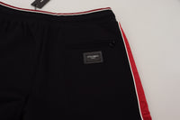 Thumbnail for Black Cotton Logo Sweatpants Jogging Pants