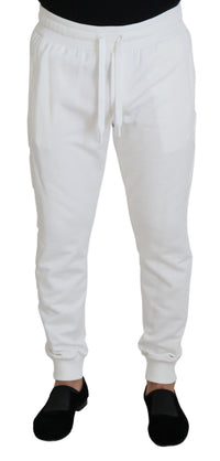 Thumbnail for Elegant White Cotton Sweatpants