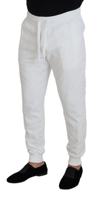 Thumbnail for Elegant White Cotton Sweatpants