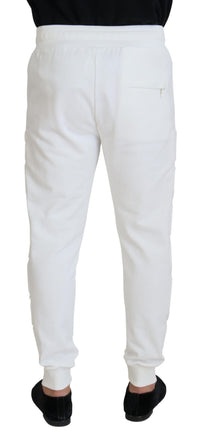 Thumbnail for Elegant White Cotton Sweatpants