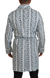 Thumbnail for Elegant Floral Cotton Jacket Robe
