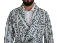 Thumbnail for Elegant Floral Cotton Jacket Robe