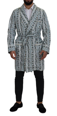 Thumbnail for Elegant Floral Cotton Jacket Robe
