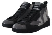 Thumbnail for Camo Gray High-Top Sneakers