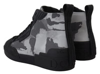 Thumbnail for Camo Gray High-Top Sneakers