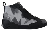 Thumbnail for Camo Gray High-Top Sneakers