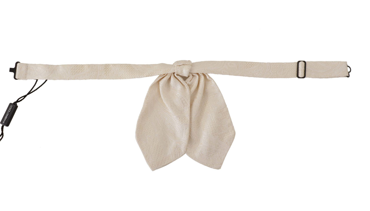 Elegant Silk Bow Tie in Pristine White