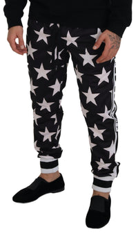 Thumbnail for Star Print Casual Sweatpants with Logo Detail