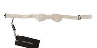 Thumbnail for Elegant White Silk Bow Tie