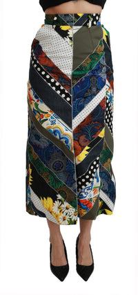 Thumbnail for Elegant Geometric Print High-Waist Skirt