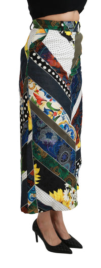 Thumbnail for Elegant Geometric Print High-Waist Skirt