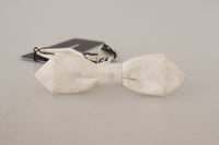 Thumbnail for Elegant White Silk Bow Tie