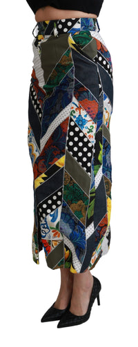 Thumbnail for Elegant Geometric Print High-Waist Skirt
