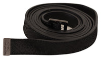 Thumbnail for Chic Black Leather Fashion Belt with Metal Buckle
