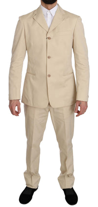 Thumbnail for Beige Two-Piece Suit with Classic Elegance