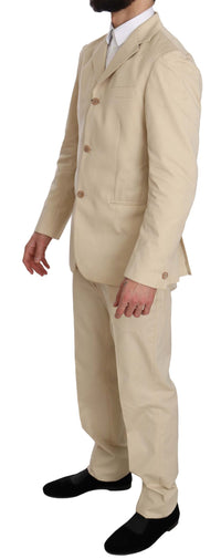 Thumbnail for Beige Two-Piece Suit with Classic Elegance