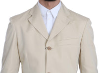 Thumbnail for Beige Two-Piece Suit with Classic Elegance