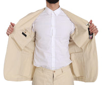 Thumbnail for Beige Two-Piece Suit with Classic Elegance