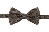 Thumbnail for Elegant Silk Black & White Bow Tie