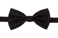 Thumbnail for Elegant Black Polka Dot Silk Bow Tie