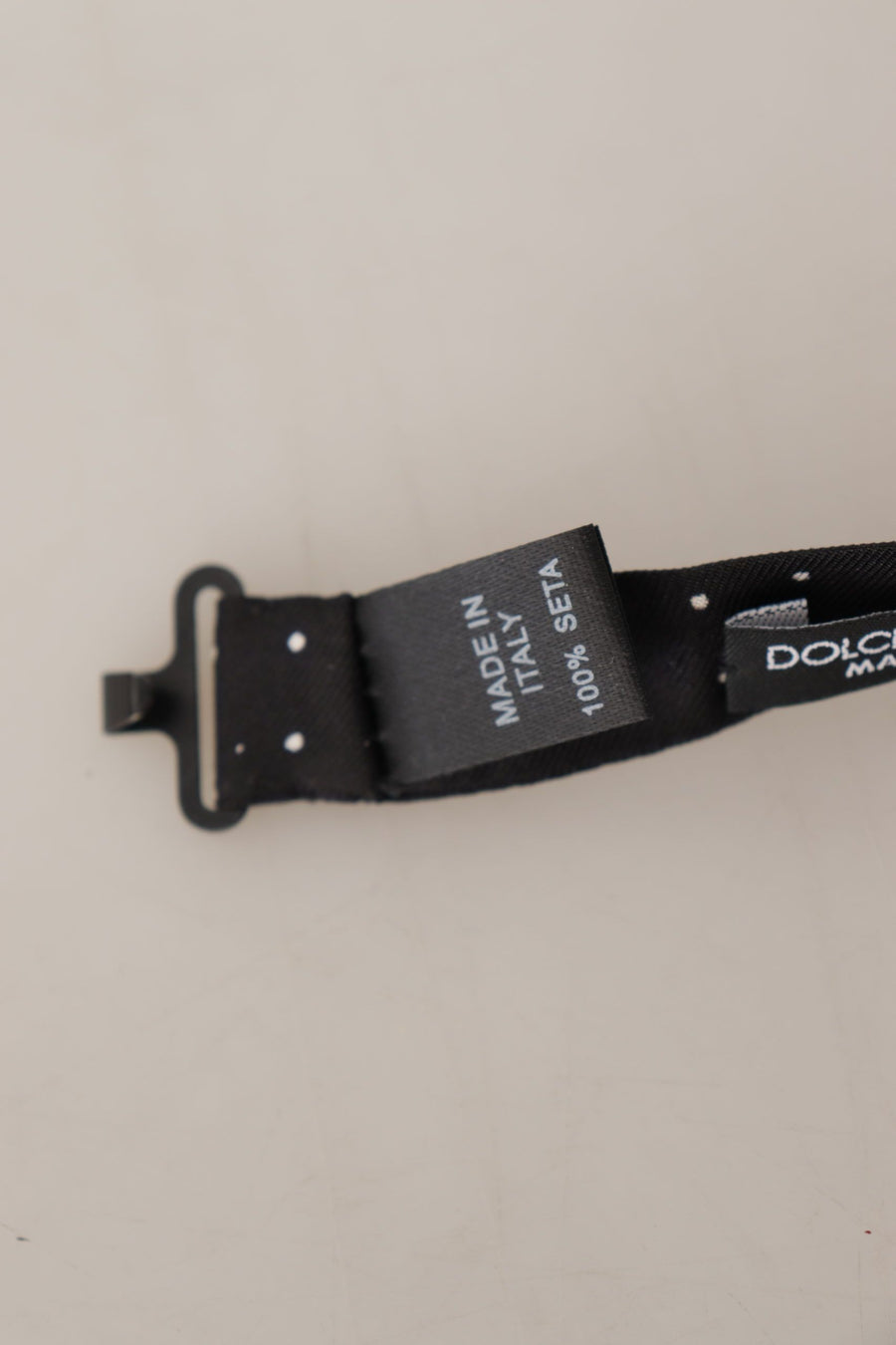 Elegant Black Polka Dot Silk Bow Tie