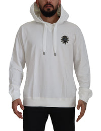 Thumbnail for White Cotton Hooded Sweatshirt Sweater