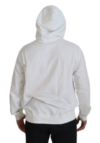 Thumbnail for White Cotton Hooded Sweatshirt Sweater
