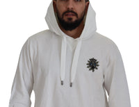 Thumbnail for White Cotton Hooded Sweatshirt Sweater