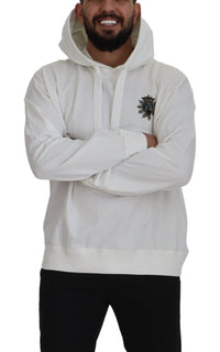 Thumbnail for White Cotton Hooded Sweatshirt Sweater