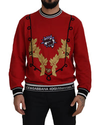 Thumbnail for Dazzling Sequined Red Pullover Sweater