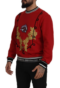 Thumbnail for Dazzling Sequined Red Pullover Sweater