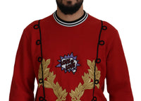 Thumbnail for Dazzling Sequined Red Pullover Sweater