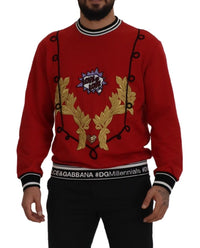 Thumbnail for Dazzling Sequined Red Pullover Sweater