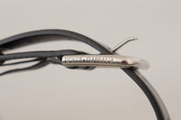 Thumbnail for Chic Black Leather Belt with Engraved Buckle