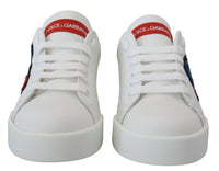 Thumbnail for White Portofino Logo Classic Sneakers Shoes