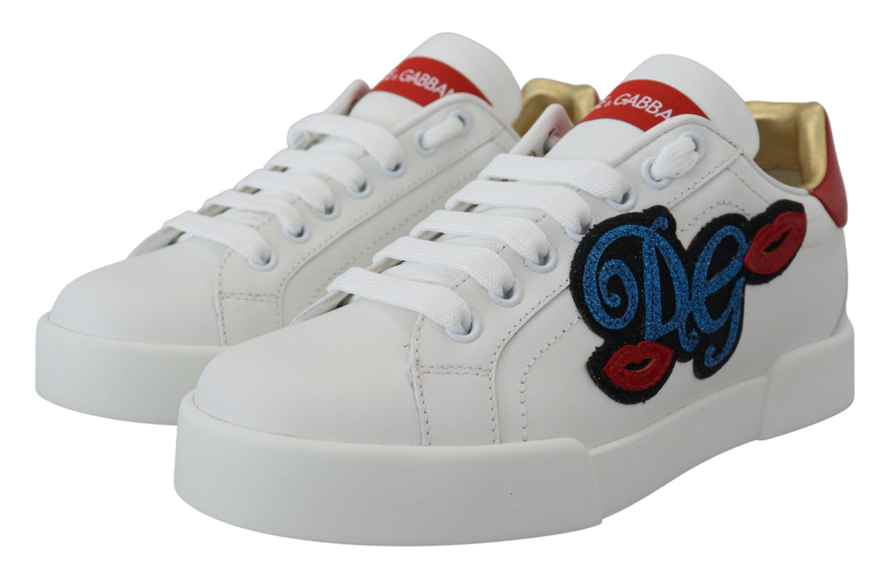 White Portofino Logo Classic Sneakers Shoes