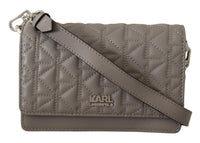 Thumbnail for Elegant Grey Leather Crossbody Bag